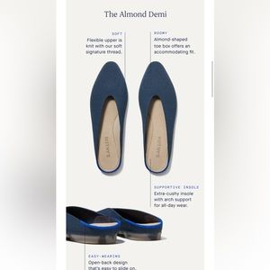 Rothy’s ‘The Almond Demi’ in Navy